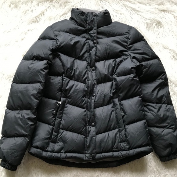 LL BEAN‎ BLACK GREY GOOSE DOWN PUFFER JACKET PARKA - Picture 1 of 9